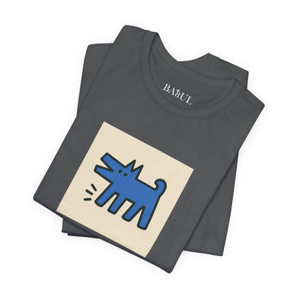 Unisex T-Shirt con cane DOGART  - KEITH HARING - Dipinto iconico rivisitato con i cani