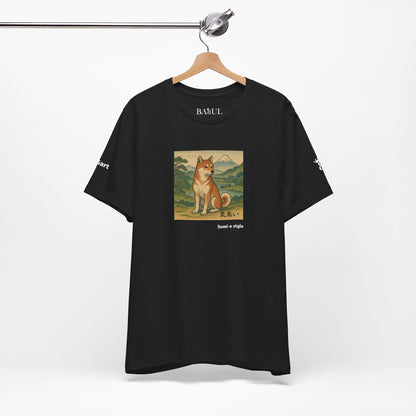 Unisex T-Shirt con cane DOGART - STILE SUMI-E - Dipinto iconico rivisitato con i cani