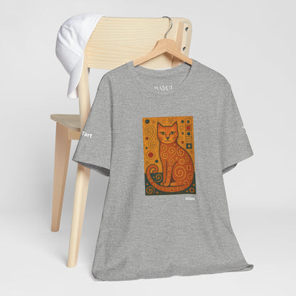 T-shirt unisex CATART - KLIMT - Dipinto iconico rivisitato con i gatti