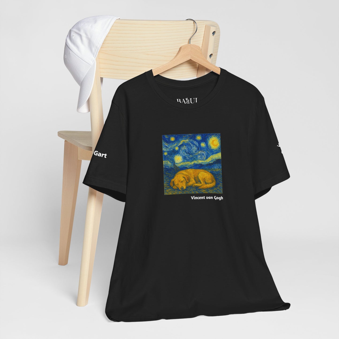 Unisex T-Shirt con cane DOGART  - VAN GOGH - Un dipinto iconico rivisitato con i cani