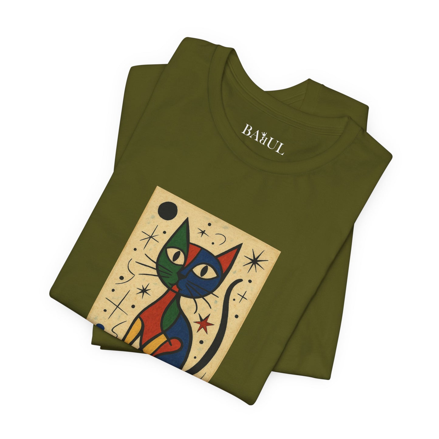 T-shirt unisex CATART - MIRO - Dipinto iconico rivisitato con i gatti