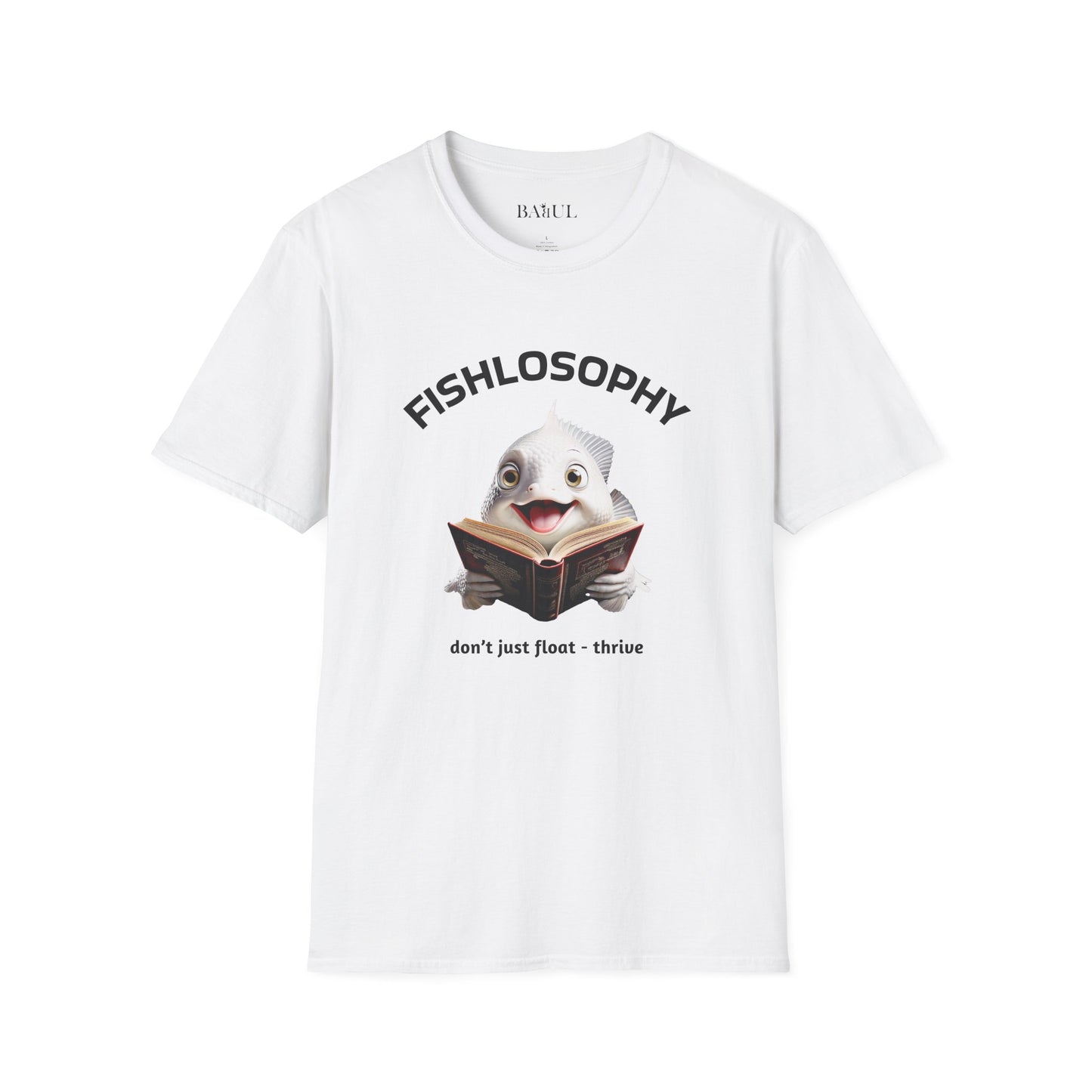 Maglietta unisex Fishlosophy - Design con vibrazioni oceaniche e domande sulla vita - PERLE DI SAGGEZZA DAL MONDO DEI PESCI