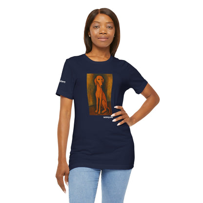 Unisex T-Shirt con cane DOGART  - MODIGLIANI - Un dipinto iconico rivisitato con i cani