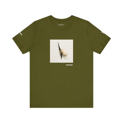 T-shirt unisex CATART - FONTANA - Un dipinto iconico rivisitato con i gatti