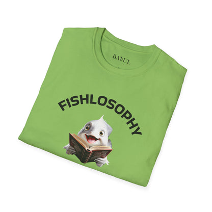 Maglietta unisex Fishlosophy - Design con vibrazioni oceaniche e domande sulla vita - PERLE DI SAGGEZZA DAL MONDO DEI PESCI