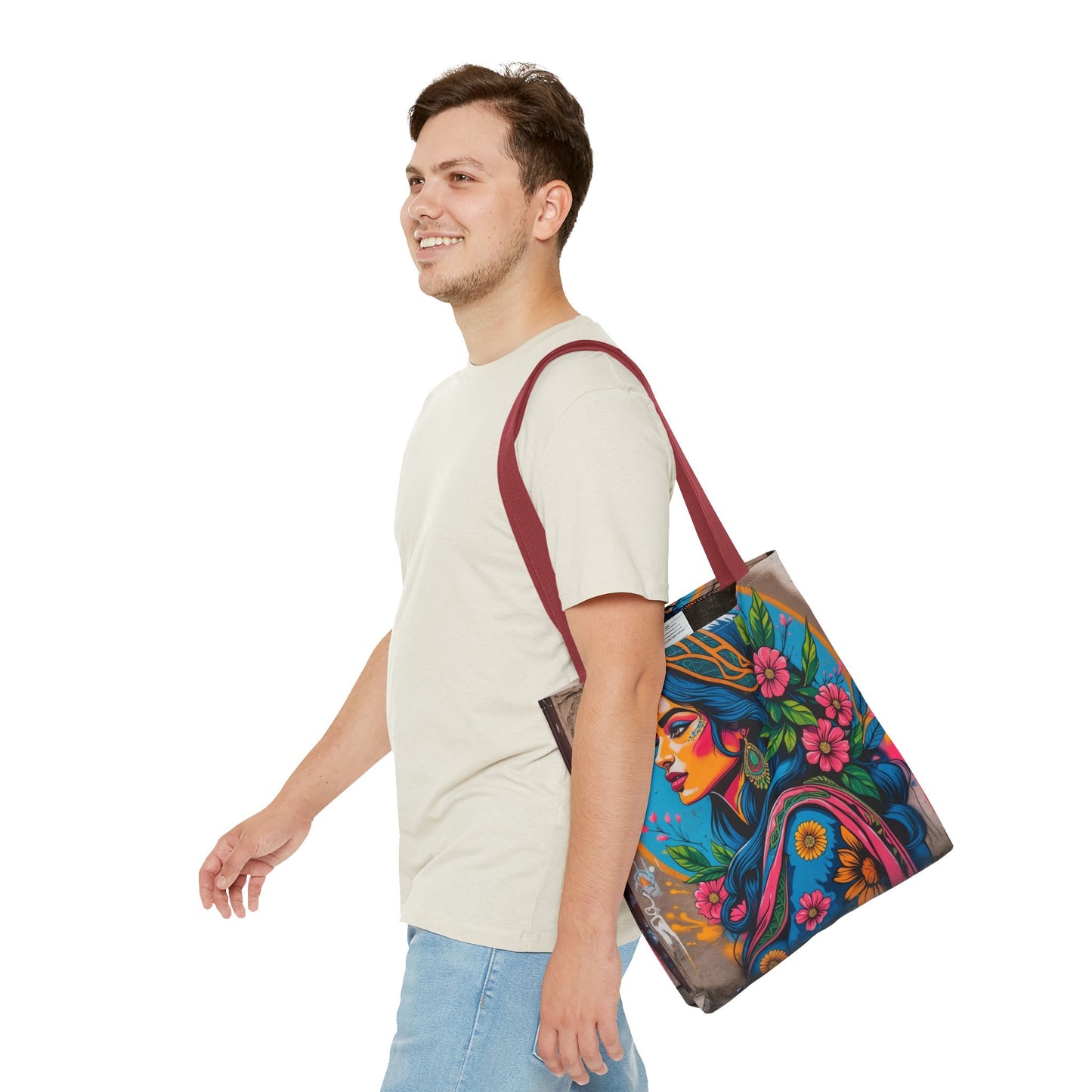 Artistic Surge - Eco-Friendly Canvas Tote Bag - FLOWERING WOMAN