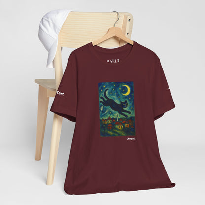 T-shirt unisex CATART - MARC CHAGALL - Un dipinto iconico rivisitato con i gatti