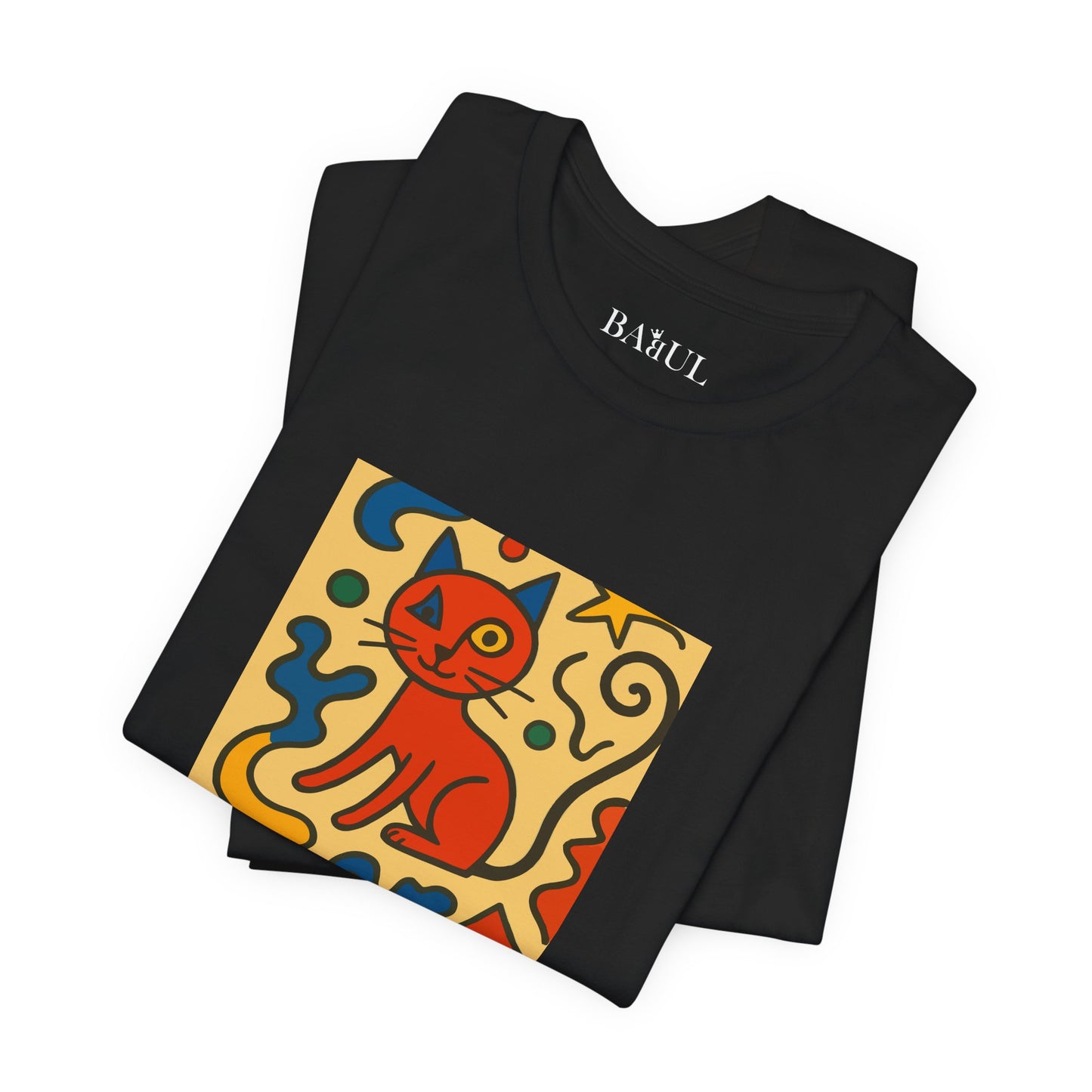 T-shirt unisex CATART - MIRO - Dipinto iconico rivisitato con i gatti