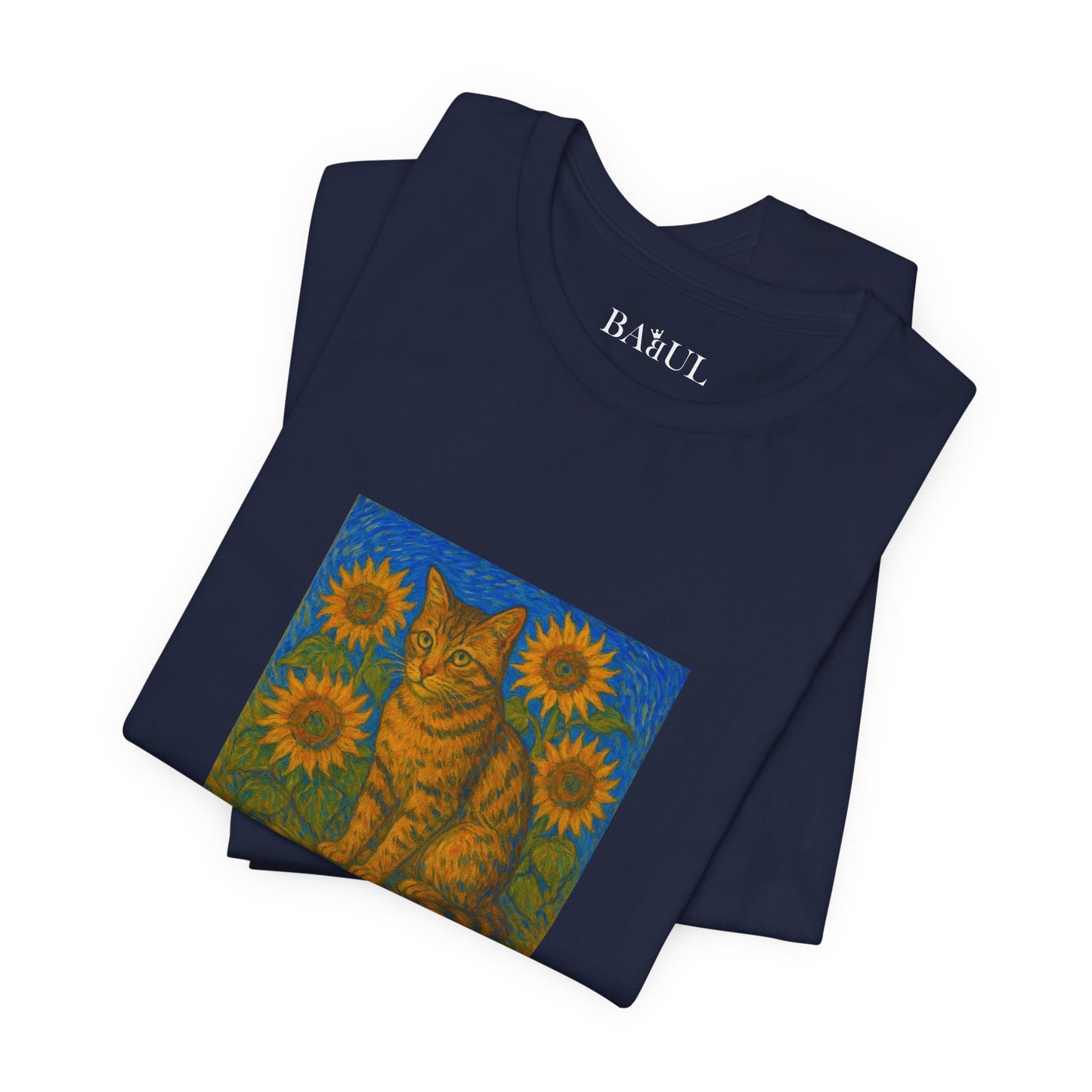 T-shirt unisex CATART - Vincent van Gogh - Un dipinto iconico rivisitato con i gatti