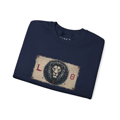 Leone - Felpa Zodiaco Gotico, grafica in Blu