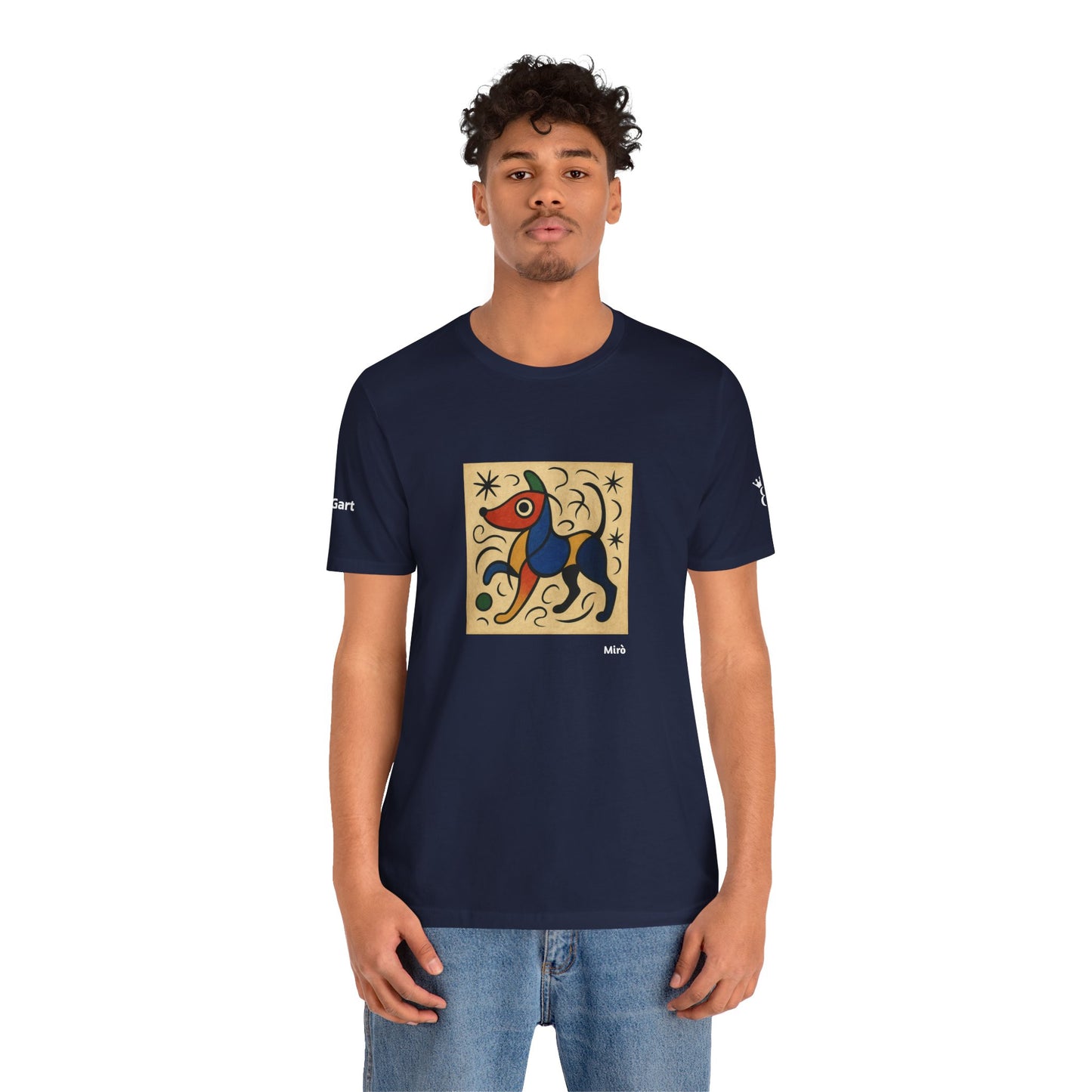 T-Shirt unisex  DOGART - MIRO - Dipinto iconico rivisitato con i cani