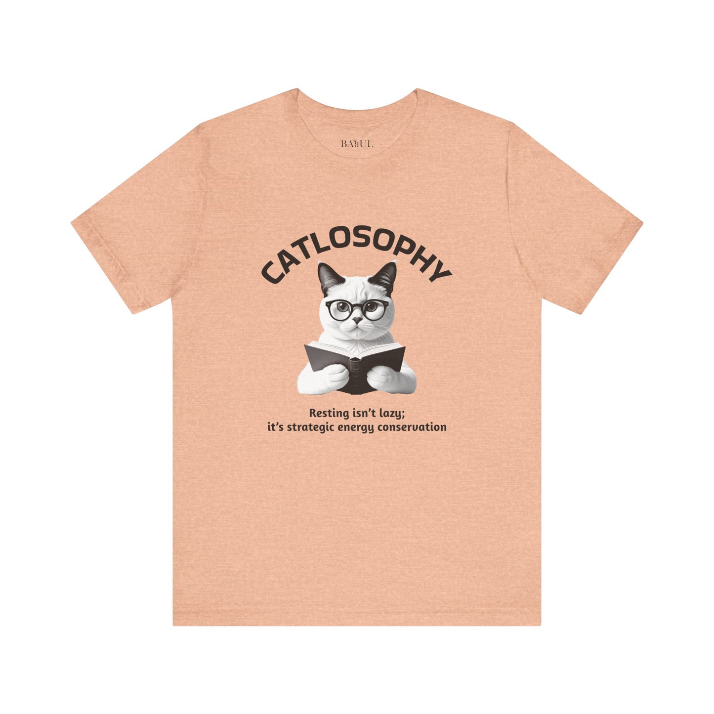Catlosophy Unisex Jersey Maglietta a maniche corte – Design "Riposare non è pigrizia"