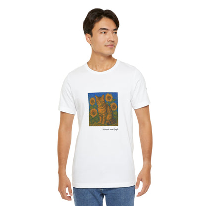 T-shirt unisex CATART - Vincent van Gogh - Un dipinto iconico rivisitato con i gatti