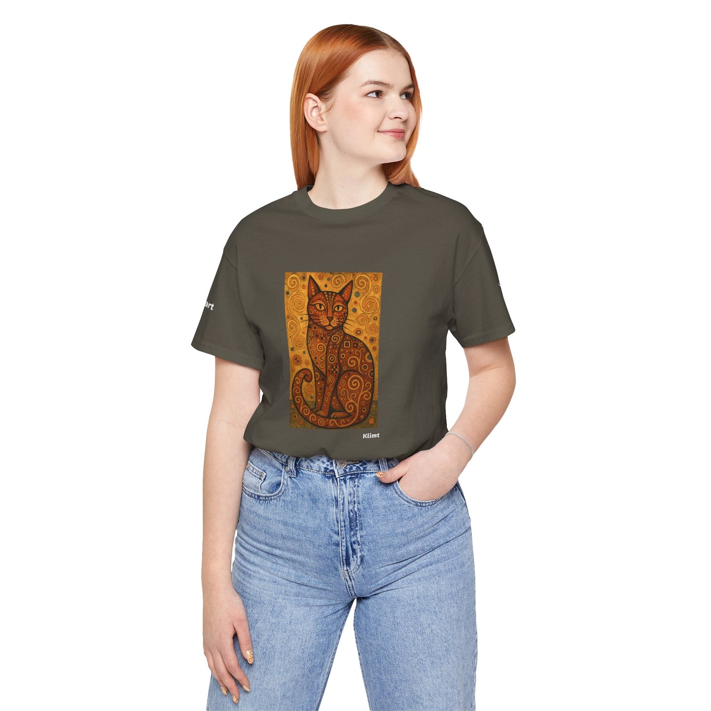 T-shirt unisex CATART - KLIMT - Arte classica, reinterpretata dai gatti.