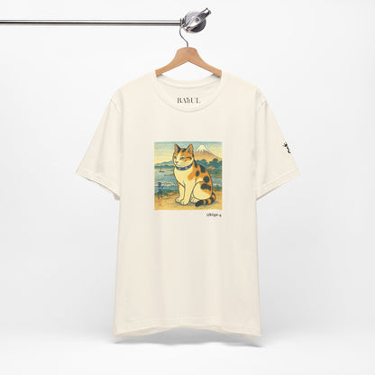 T-Shirt unisex CATART - Stile artistico giapponese UKIYO-E - Pittura iconica rivisitata con i gatti