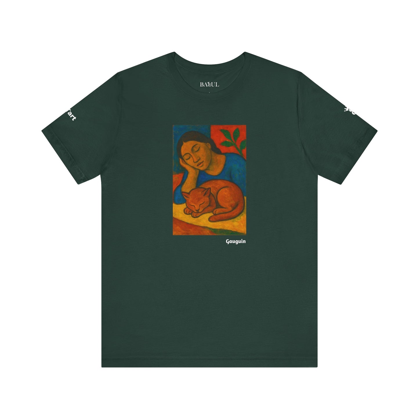 T-shirt unisex CATART - GAUGUIN - Un dipinto iconico rivisitato con i gatti