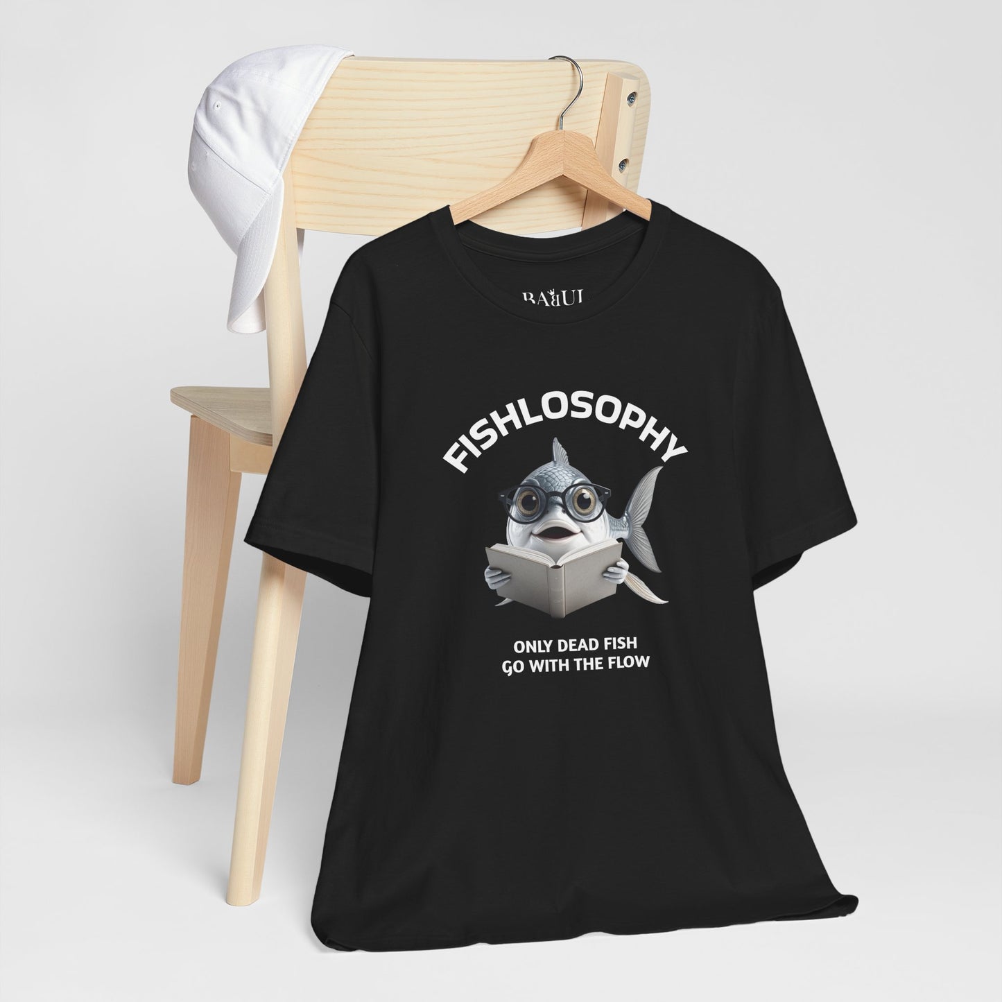 Fishlosophy Unisex Jersey Maglietta a maniche corte – Le profondità dell'oceano non sono per i deboli di cuore.