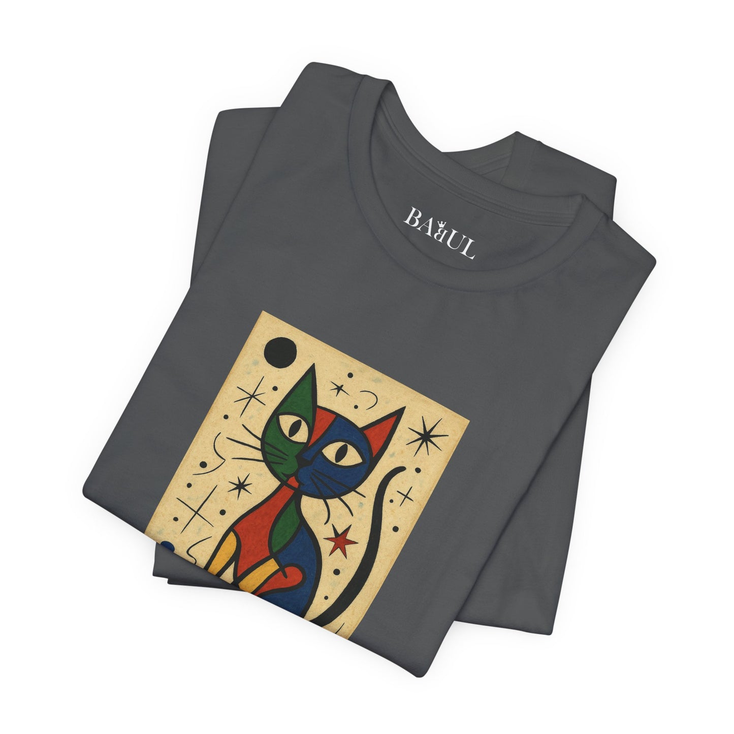 T-shirt unisex CATART - MIRO - Dipinto iconico rivisitato con i gatti