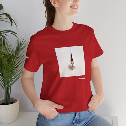 T-shirt unisex CATART - FONTANA - Un dipinto iconico rivisitato con i gatti