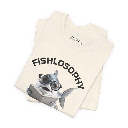 Fishlosophy Unisex Jersey Maglietta a maniche corte – Le profondità dell'oceano non sono per i deboli di cuore.