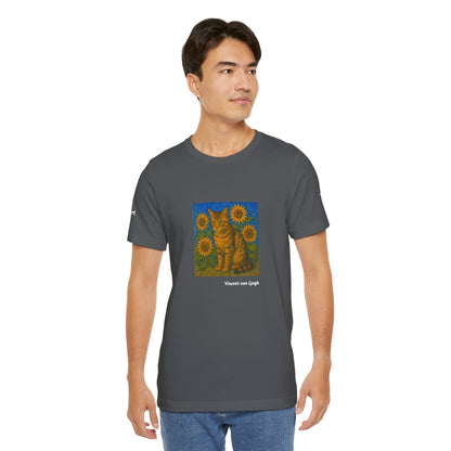 T-shirt unisex CATART - Vincent van Gogh - Un dipinto iconico rivisitato con i gatti