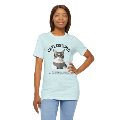 Catlosophy Unisex Jersey Maglietta a maniche corte – Design "Non puoi accontentare tutti"
