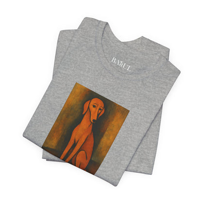 Unisex T-Shirt con cane DOGART  - MODIGLIANI - Un dipinto iconico rivisitato con i cani