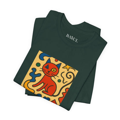 T-shirt unisex CATART - MIRO - Dipinto iconico rivisitato con i gatti