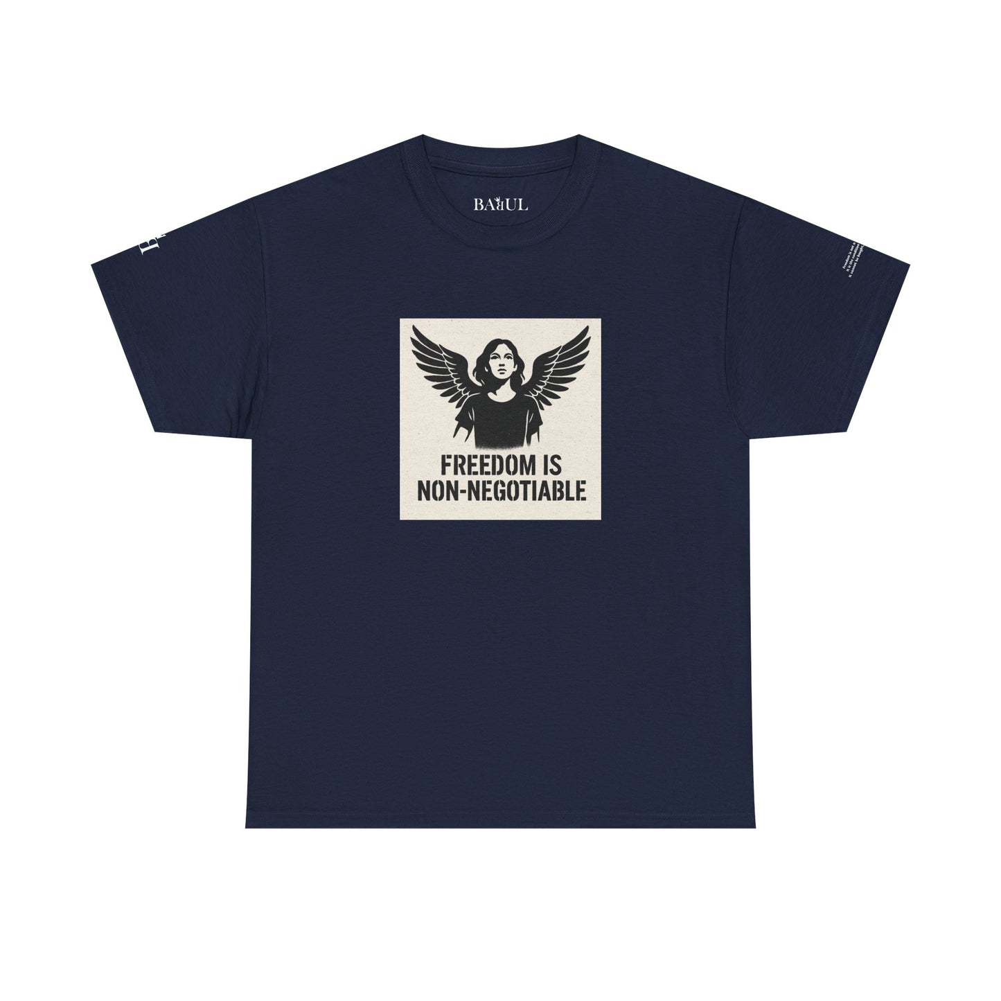 Rebel Graphic Tee - Unisex Heavy Cotton T-Shirt for the Wild at Heart. Rebel Tees, Born to Be Worn - FREEDOM IS NON-NEGOTIABLE