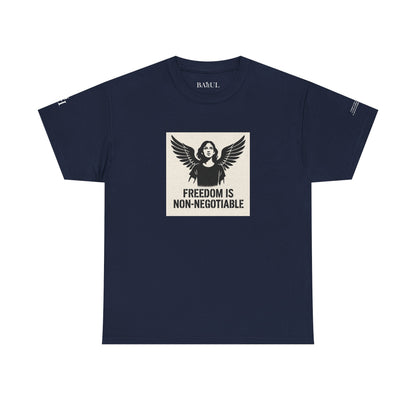 Rebel Graphic Tee - Unisex Heavy Cotton T-Shirt for the Wild at Heart. Rebel Tees, Born to Be Worn - FREEDOM IS NON-NEGOTIABLE