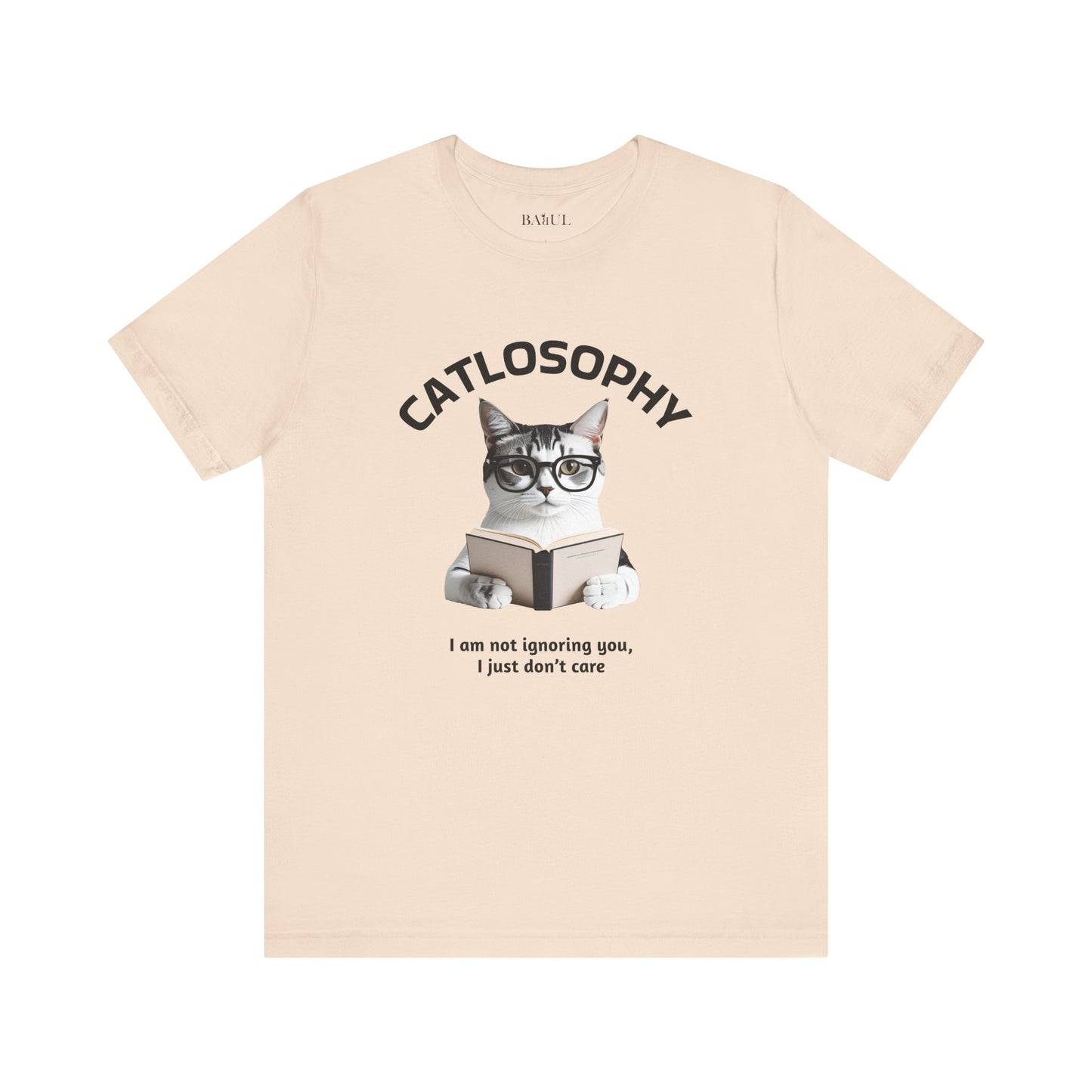 Catlosophy Unisex Jersey Maglietta a maniche corte – Design "Non ti sto ignorando, solo che non me ne frega niente"