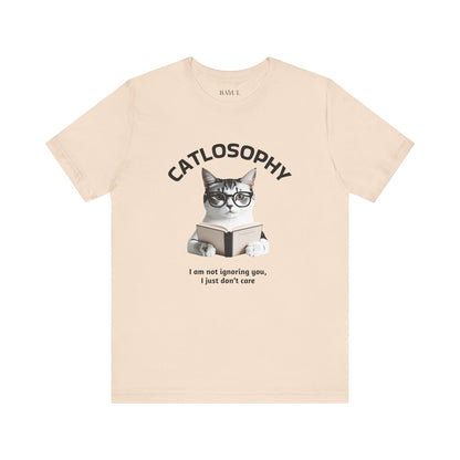 Catlosophy Unisex Jersey Maglietta a maniche corte – Design "Non ti sto ignorando, solo che non me ne frega niente"