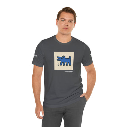 Unisex T-Shirt con cane DOGART  - KEITH HARING - Dipinto iconico rivisitato con i cani