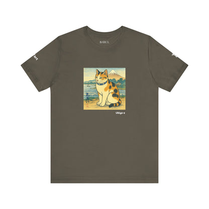 T-Shirt unisex CATART - Stile artistico giapponese UKIYO-E - Pittura iconica rivisitata con i gatti