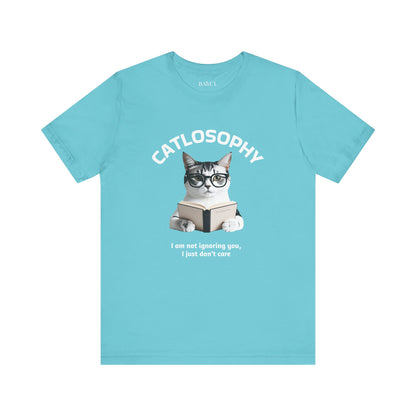 Catlosophy Unisex Jersey Maglietta a maniche corte – Design "Non ti sto ignorando, solo che non me ne frega niente"
