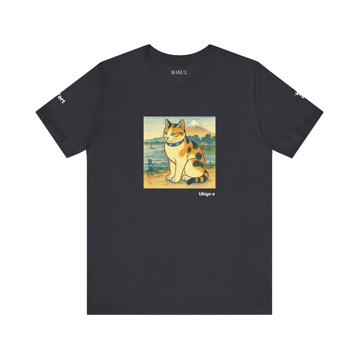 T-Shirt unisex CATART - Stile artistico giapponese UKIYO-E - Pittura iconica rivisitata con i gatti