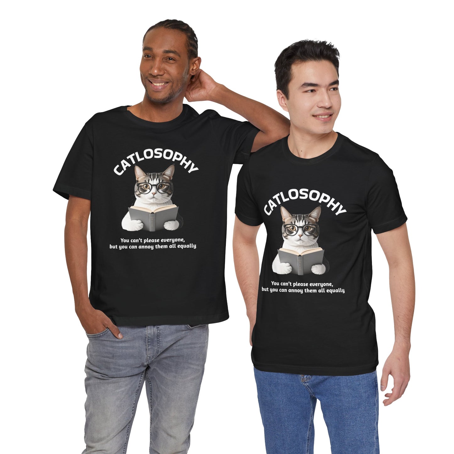 Catlosophy Unisex Jersey Maglietta a maniche corte – Design "Non puoi accontentare tutti"