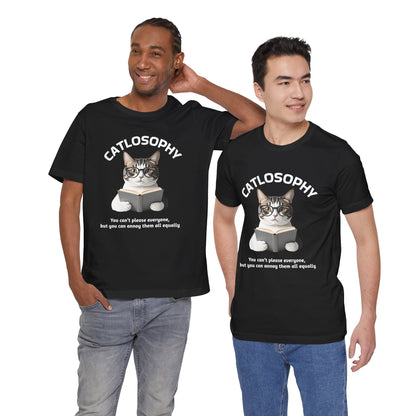 Catlosophy Unisex Jersey Maglietta a maniche corte – Design "Non puoi accontentare tutti"
