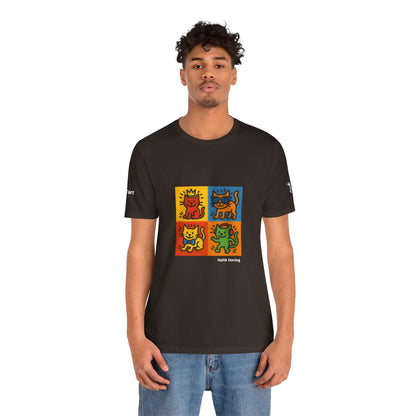 T-shirt unisex CATART - KEITH HARING - Un dipinto iconico rivisitato con i gatti