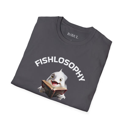 Maglietta unisex Fishlosophy - Design con vibrazioni oceaniche e domande sulla vita - PERLE DI SAGGEZZA DAL MONDO DEI PESCI