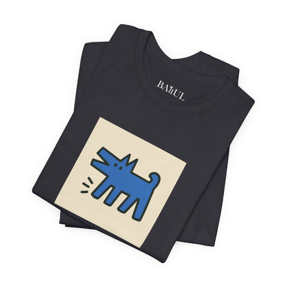 Unisex T-Shirt con cane DOGART  - KEITH HARING - Dipinto iconico rivisitato con i cani