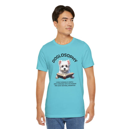 Doglosophy Unisex Jersey Short Sleeve Tee –  "A Dog's wisdom is simple" Design