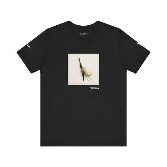 T-shirt unisex CATART - FONTANA - Un dipinto iconico rivisitato con i gatti