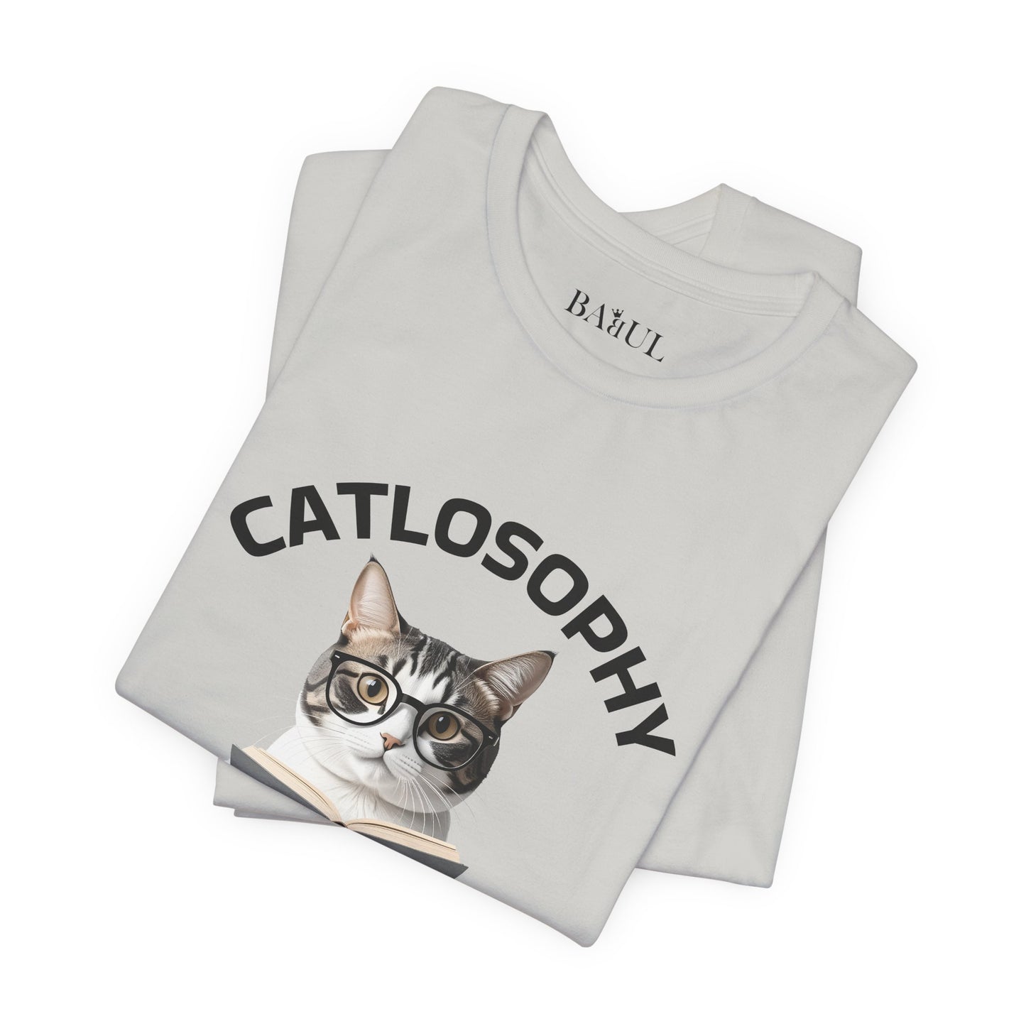 Catlosophy Unisex Jersey Maglietta a maniche corte – Design "Sii misterioso"