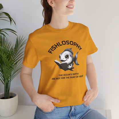 Fishlosophy Unisex Jersey Maglietta a maniche corte – Vedi la vastità anche in piccoli spazi.