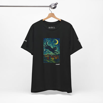 T-shirt unisex CATART - MARC CHAGALL - Un dipinto iconico rivisitato con i gatti