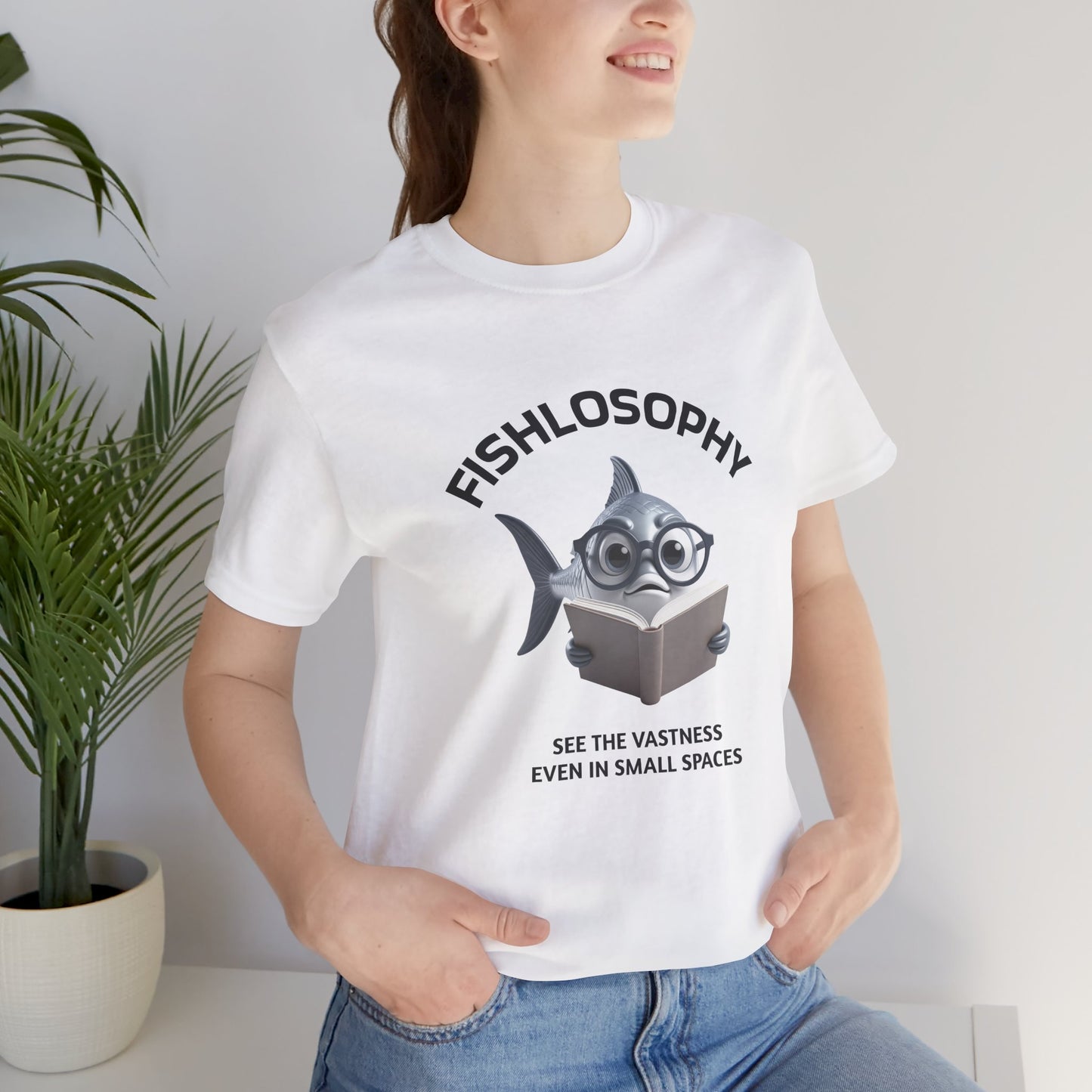 Fishlosophy Unisex Jersey Maglietta a maniche corte – Vedi la vastità anche in spazi ristretti.
