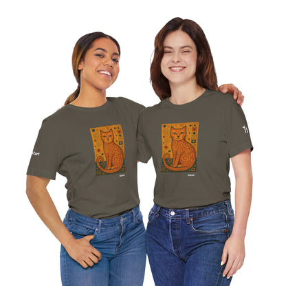 T-shirt unisex CATART - KLIMT - Dipinto iconico rivisitato con i gatti