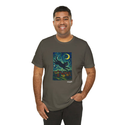T-shirt unisex CATART - MARC CHAGALL - Un dipinto iconico rivisitato con i gatti
