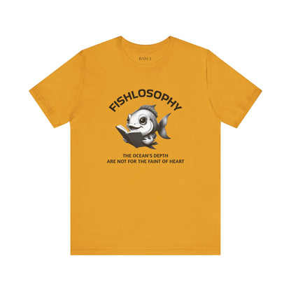 Fishlosophy Unisex Jersey Maglietta a maniche corte – Vedi la vastità anche in piccoli spazi.